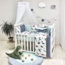 Lenjerie Patut Bebe Copii 8 piese Dino